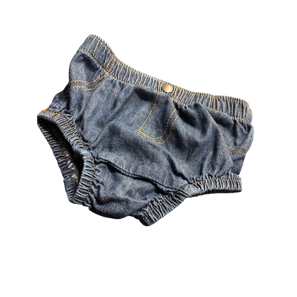Wrangler Baby Denim Diaper Cover Bloomers Blue 1011MWIPW Size 6 Months